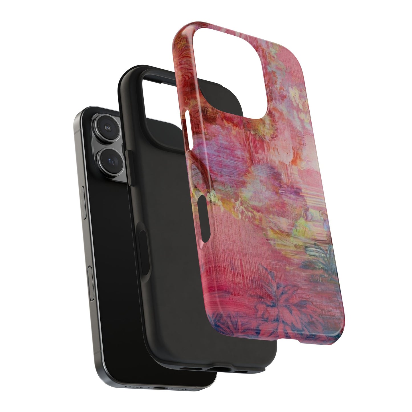 artistic pink phone case