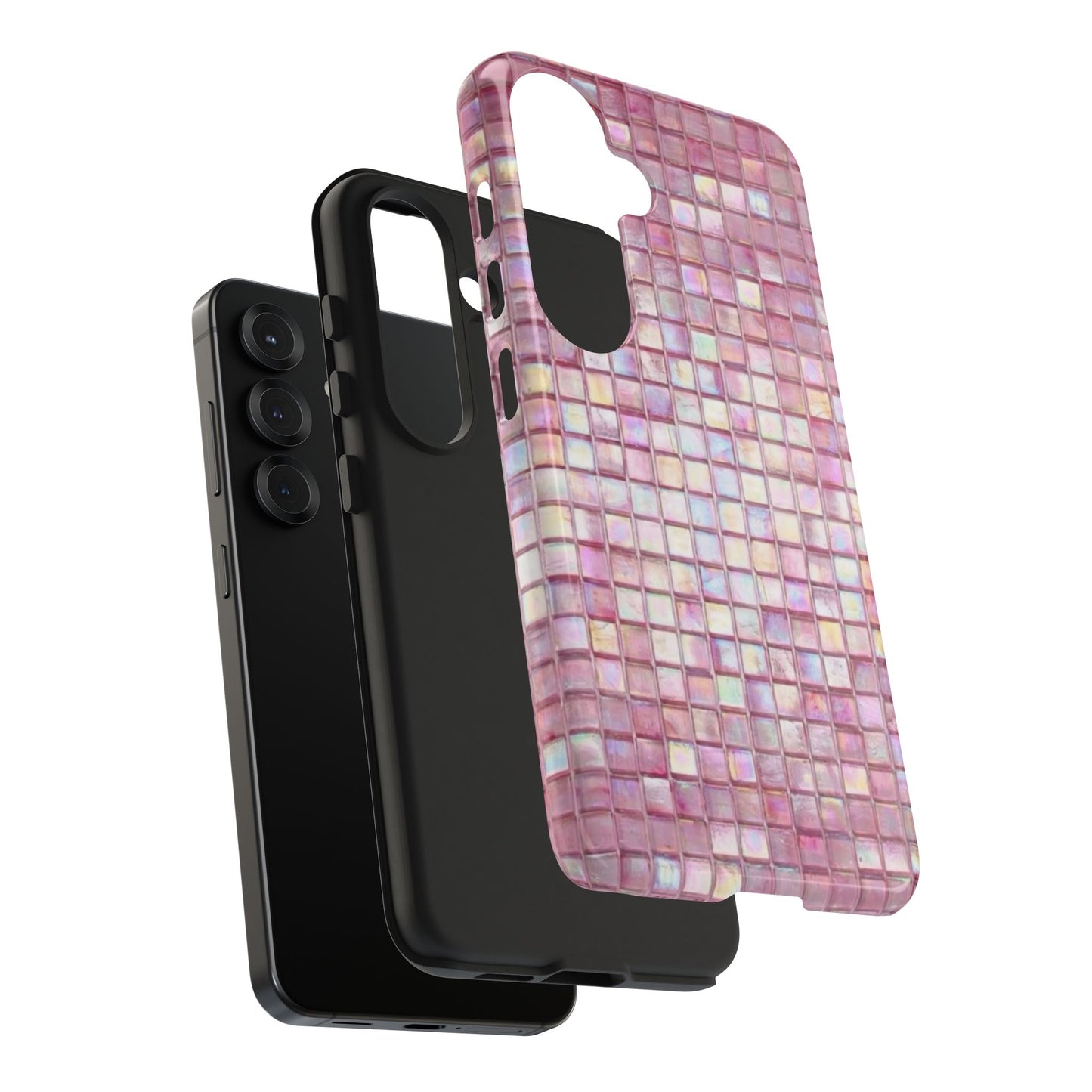 pink mosaic phone case