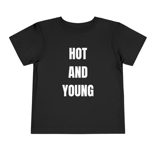 "hot and young" baby tee