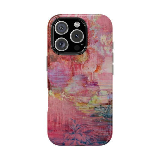 artistic pink phone case