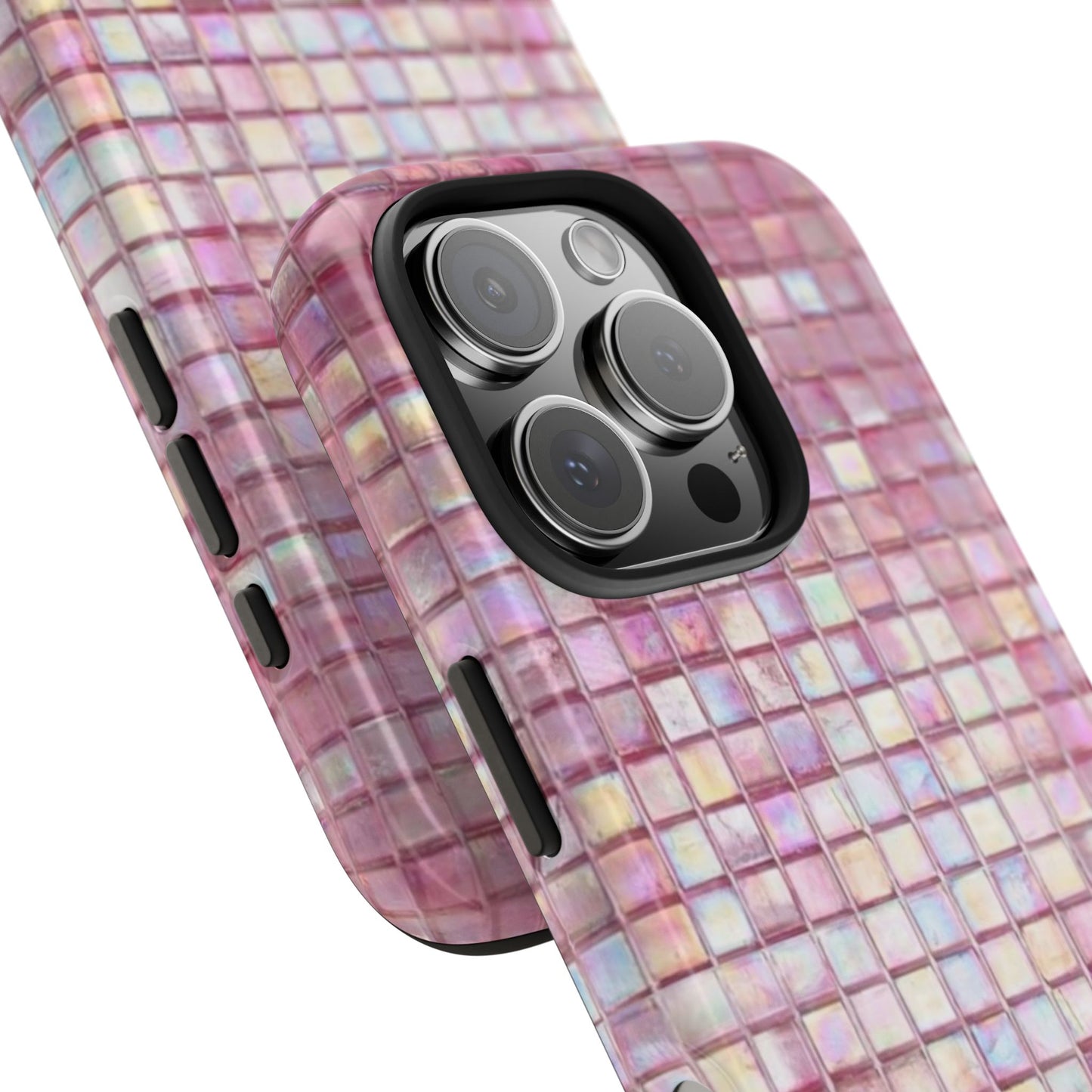 pink mosaic phone case