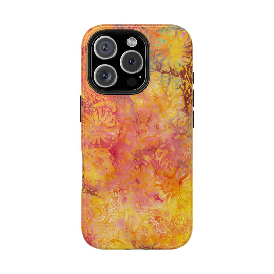 floral yellow phone case