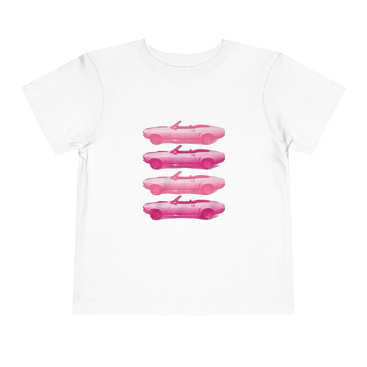pink cars baby tee
