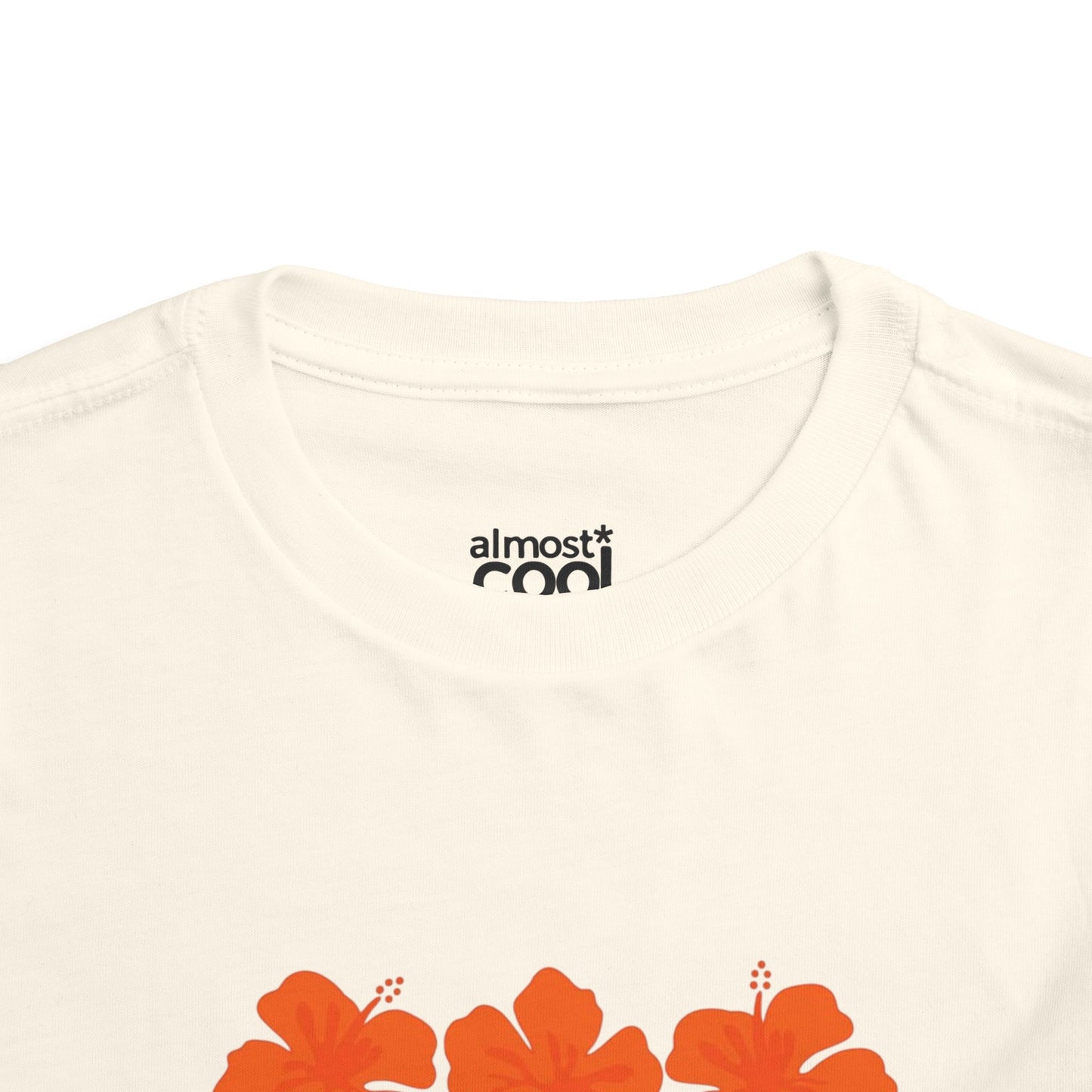 orange hibiscus baby tee