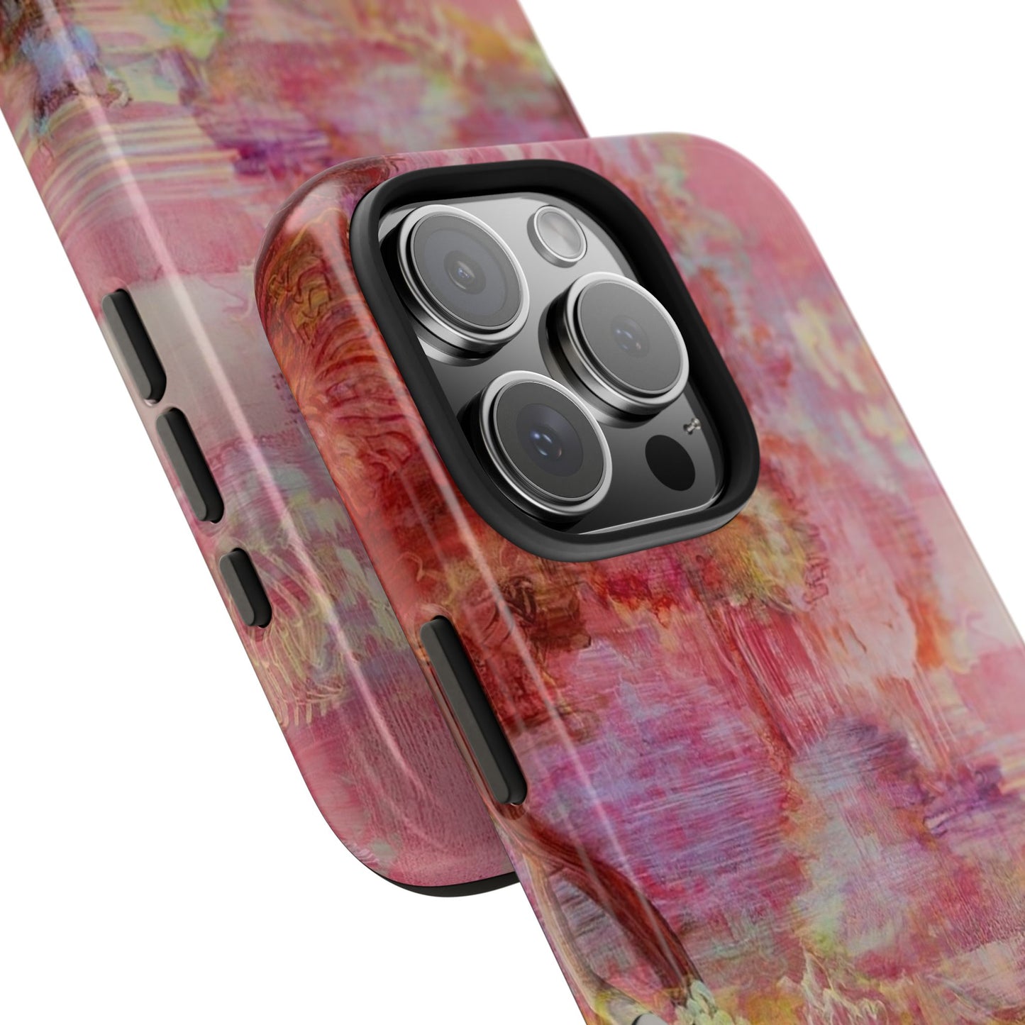 artistic pink phone case