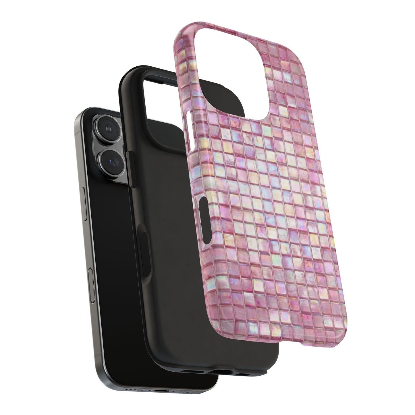 pink mosaic phone case